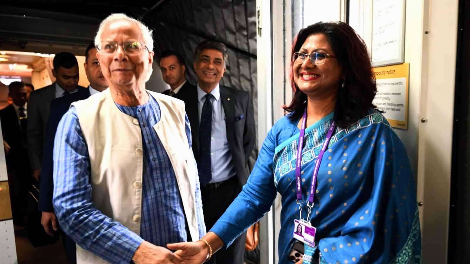 Chief Adviser Muhammad Yunus Arrives in London Amidst Buzz and Protests.jpeg